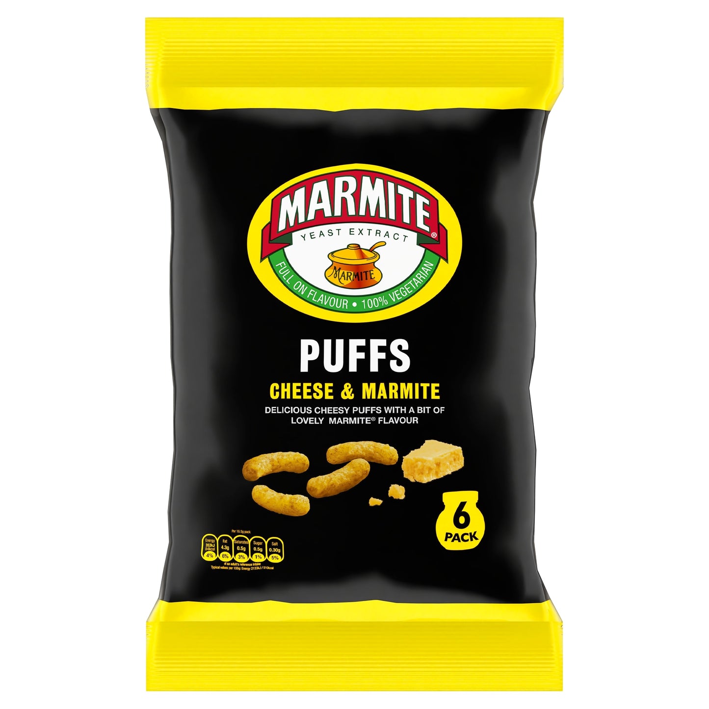 Marmite Puff Marmite & Cheese 6 x 16.5g — image 1