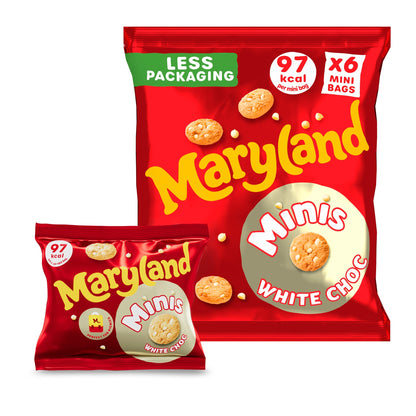 Maryland 6 Mini White Choc Cookie Bags 118.8g — image 1