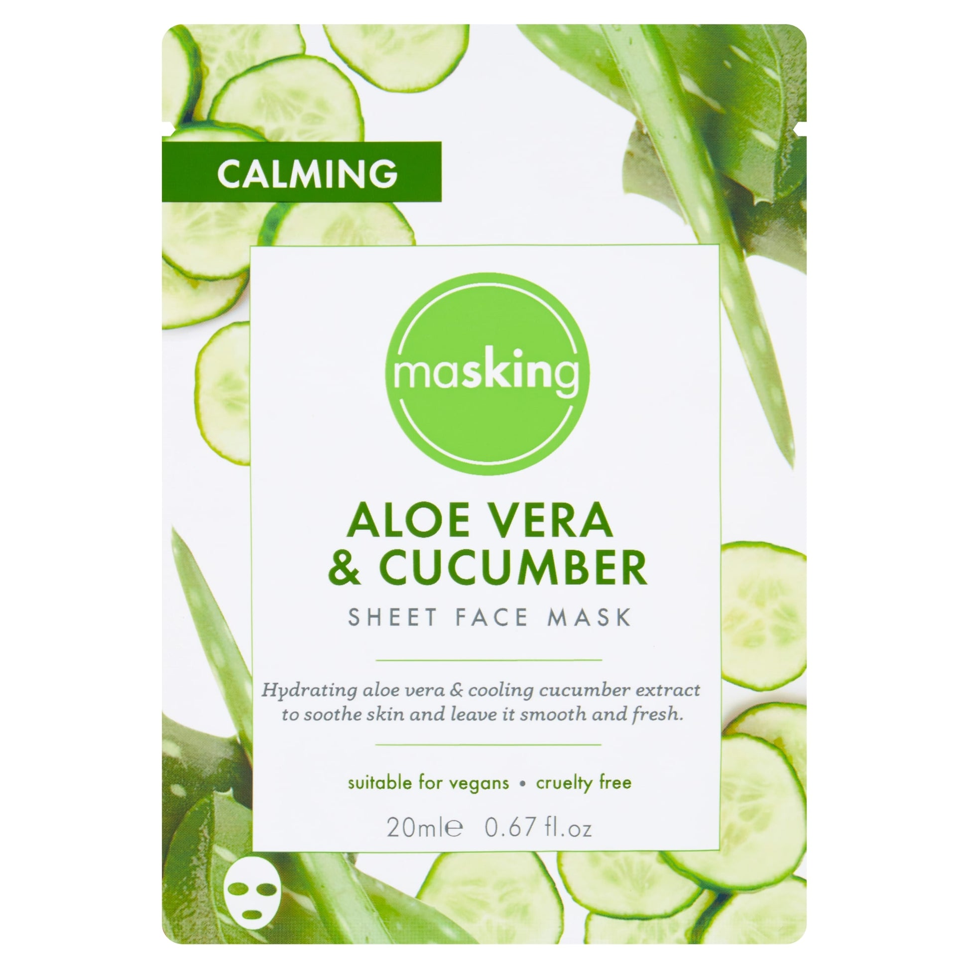 Masking Aloe Vera & Cucumber Sheet Face Mask 20ml — image 1