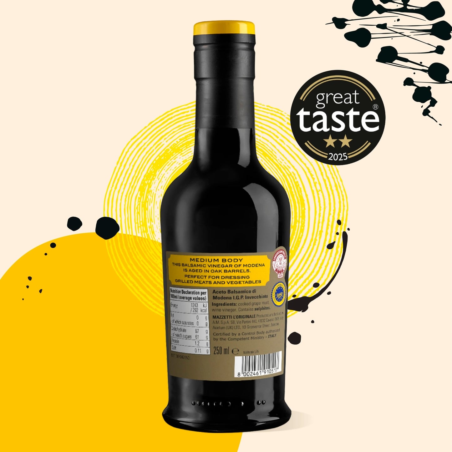 Mazzetti Gold Label Aged Balsamic Vinegar of Modena 250ml — image 2