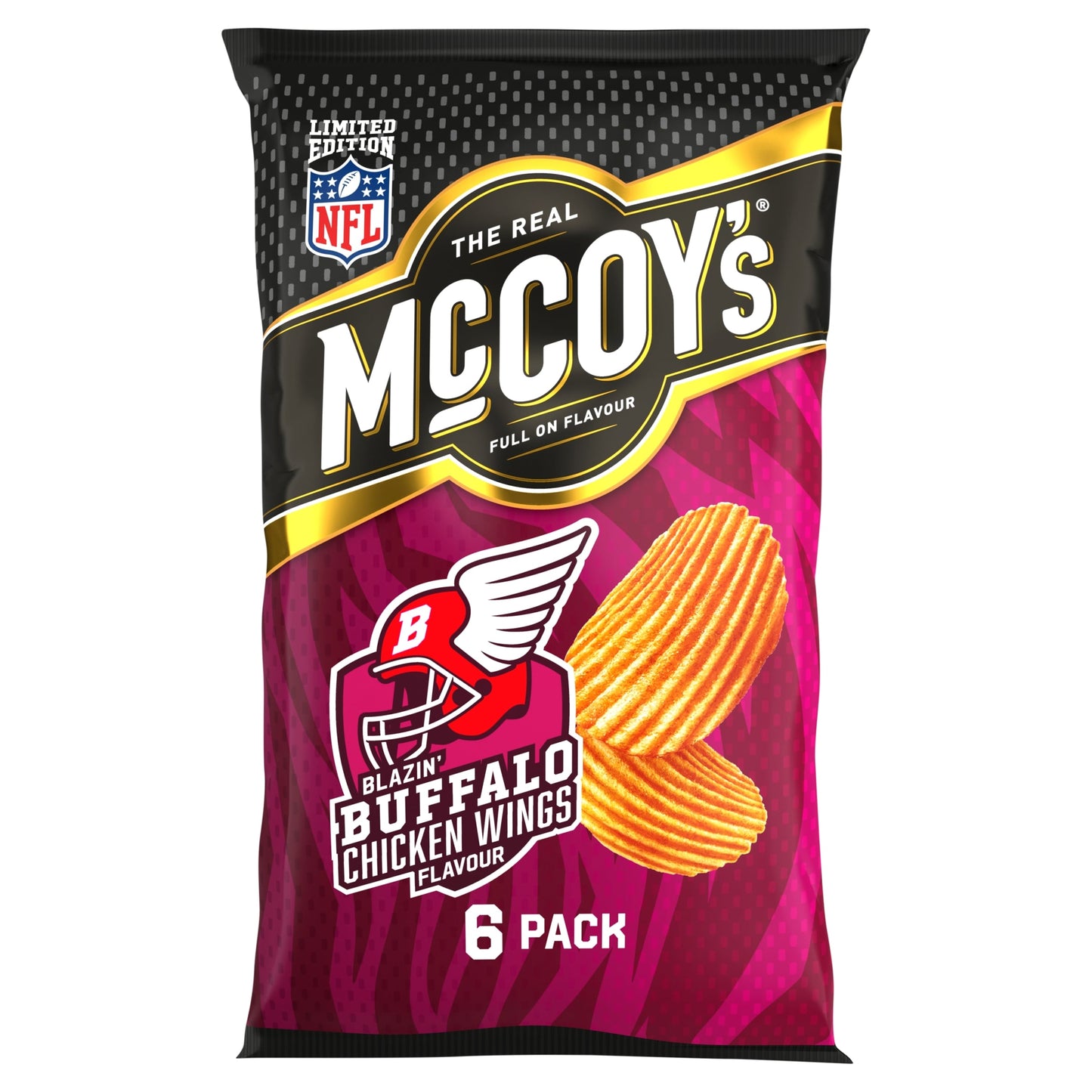 McCoy's Blazin' Buffalo Chicken Wings Multipack Crisps 6x25g — image 1