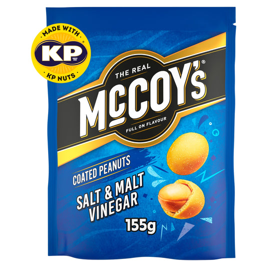 McCoy's Coated Peanuts Salt & Malt Vinegar 155g — image 1