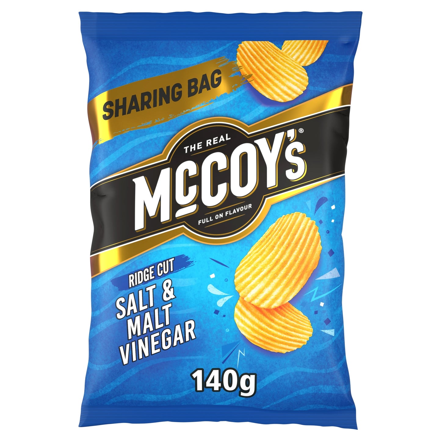 McCoy's Salt & Malt Vinegar Sharing Crisps 140g — image 1