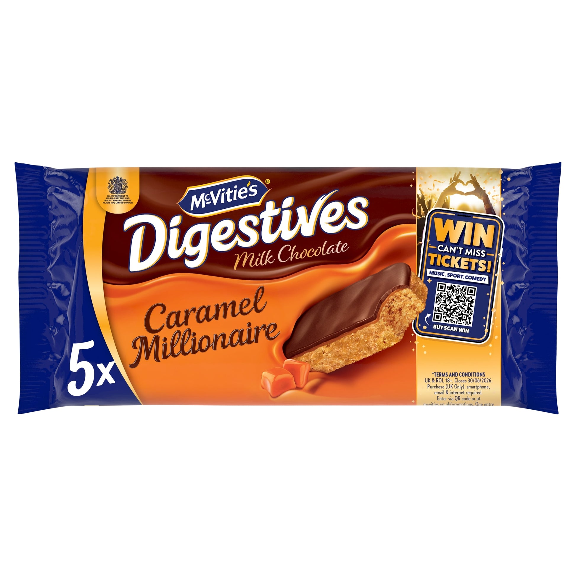 McVitie's Digestives Caramel Millionaire Slices 5 Pack 109.9g — image 1