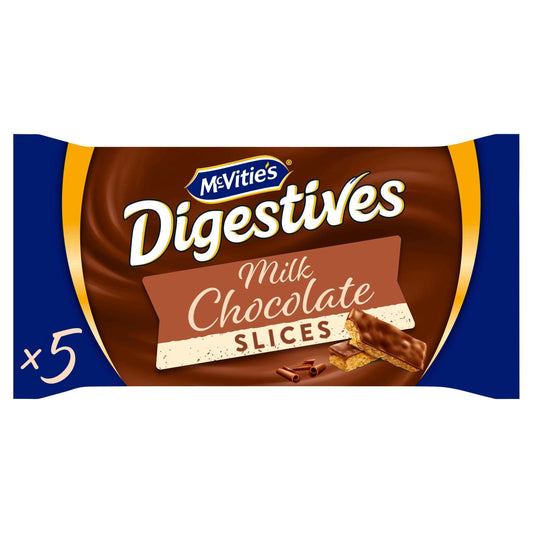 McVitie's Digestives Milk Chocolate Slices 5 Pack 114.1g 114.1g pack