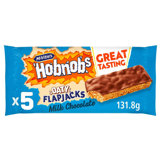 McVitie's Hobnobs Oaty Flapjacks Milk Chocolate 5 Pack 131.8g 131.8g pack