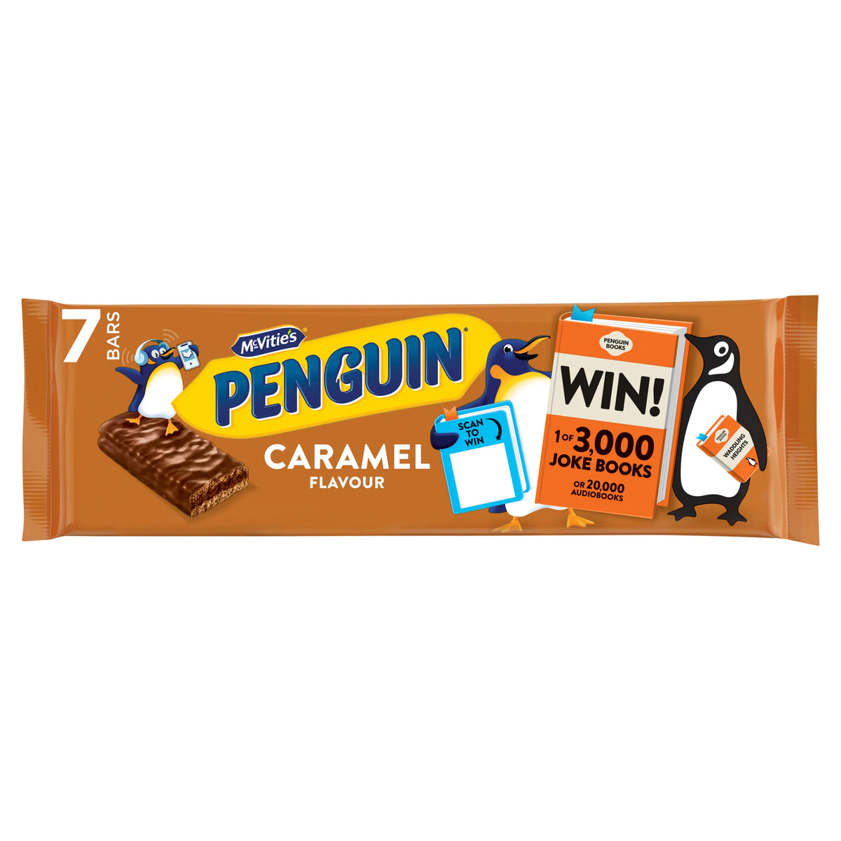 McVitie's Penguin Caramel Biscuits Bars 7 x 24.6g — image 1