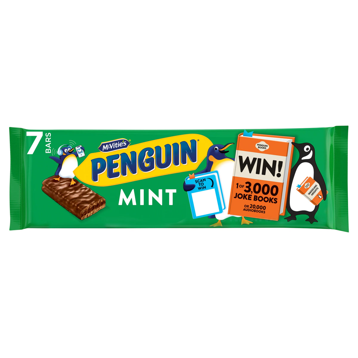 McVitie's Penguin Mint Chocolate Biscuit 7 Pack 172.2g Multipack — image 1