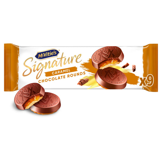 McVitie's Signature Caramel Milk Chocolate Rounds Biscuits 109g — image 1