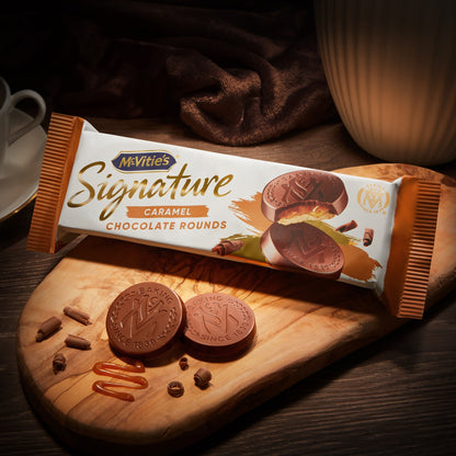 McVitie's Signature Caramel Milk Chocolate Rounds Biscuits 109g — image 2