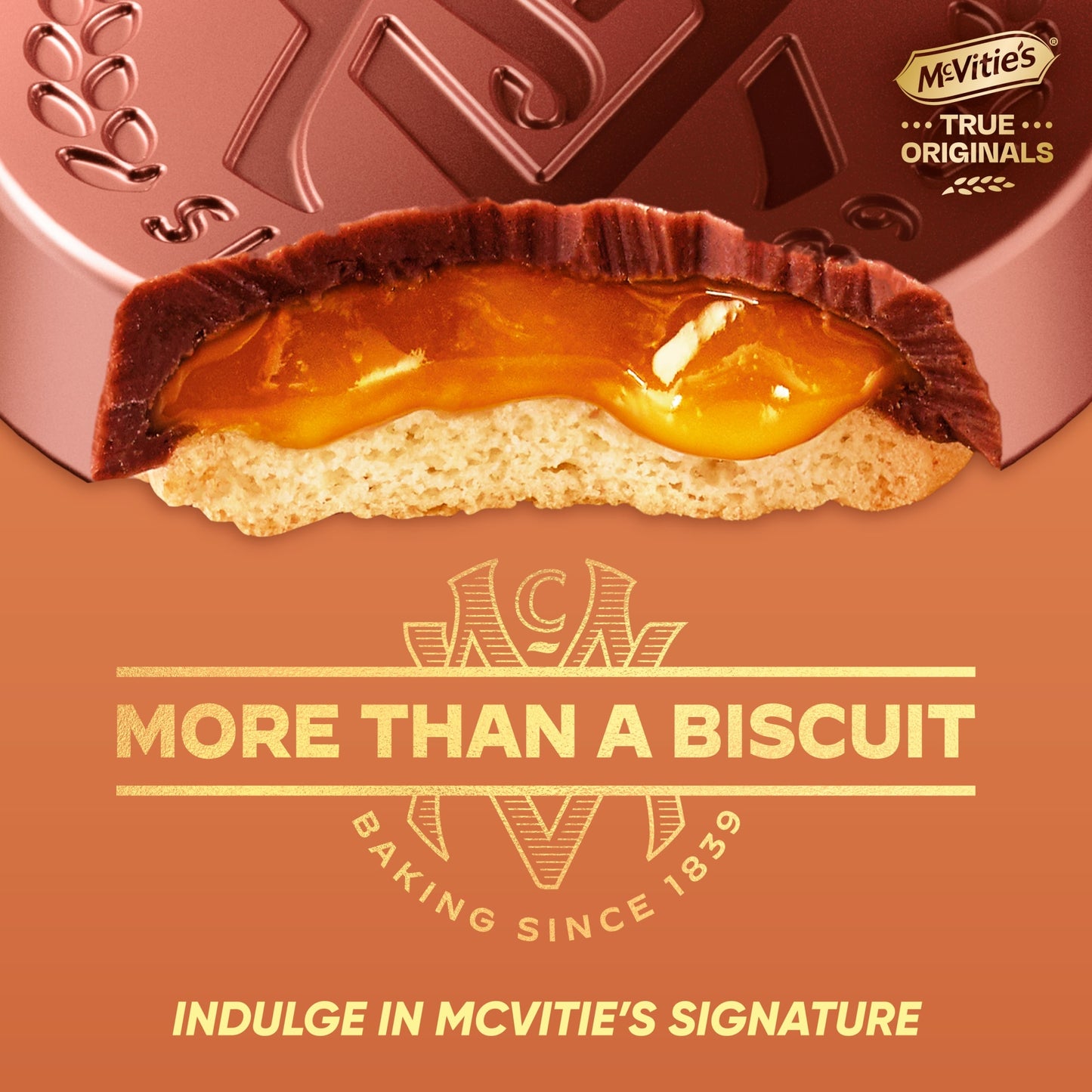 McVitie's Signature Caramel Milk Chocolate Rounds Biscuits 109g — image 3