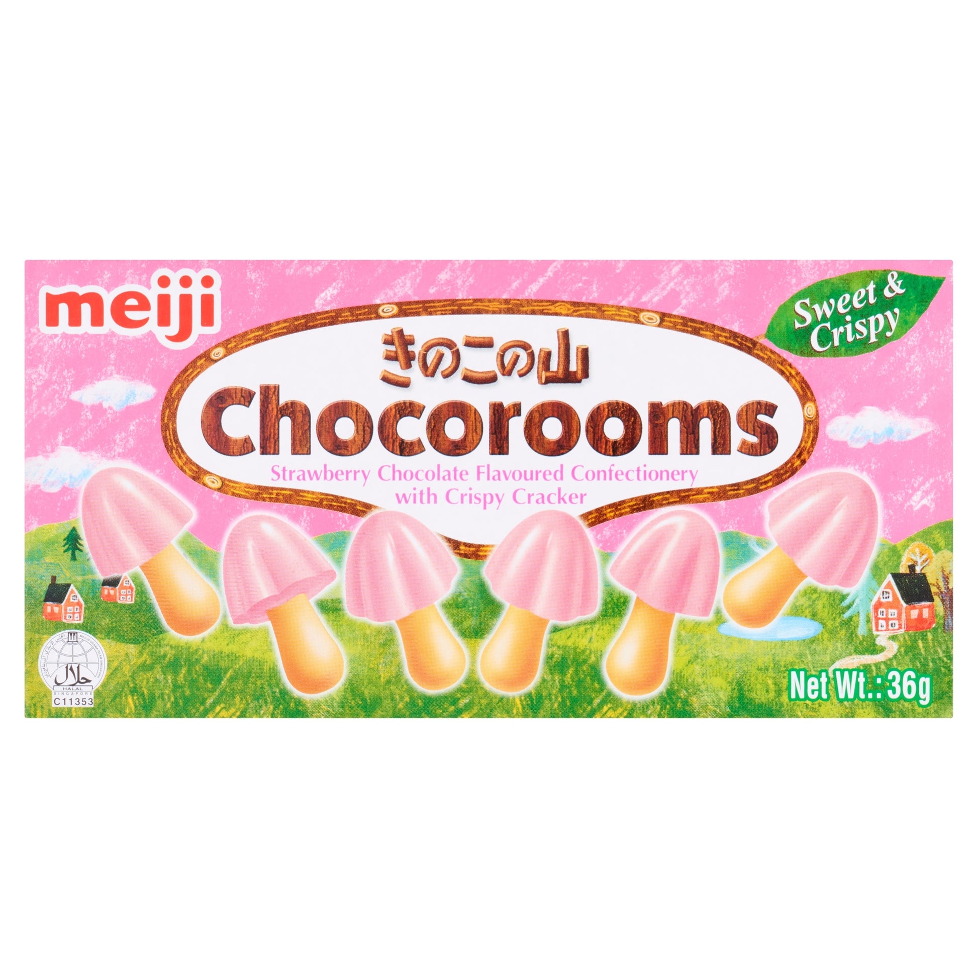 Meiji Chocorooms Strawberry Chocolate Flavoured 36G — image 1
