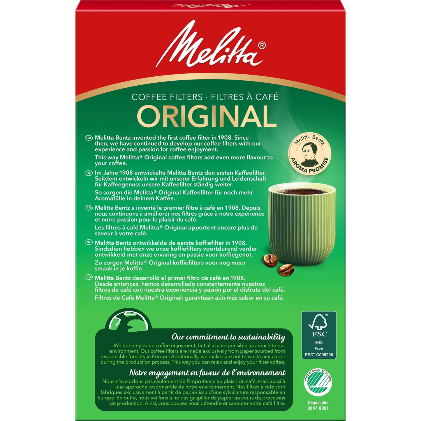 Melitta Coffee Filters Original 1x4 x80 — image 3