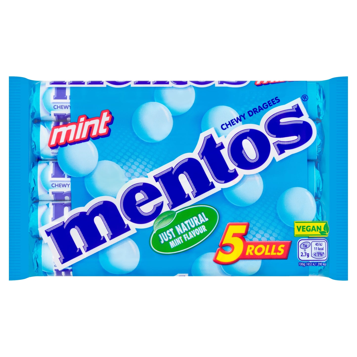 Mentos Mint Chewy Sweets 5 X 38G — image 1