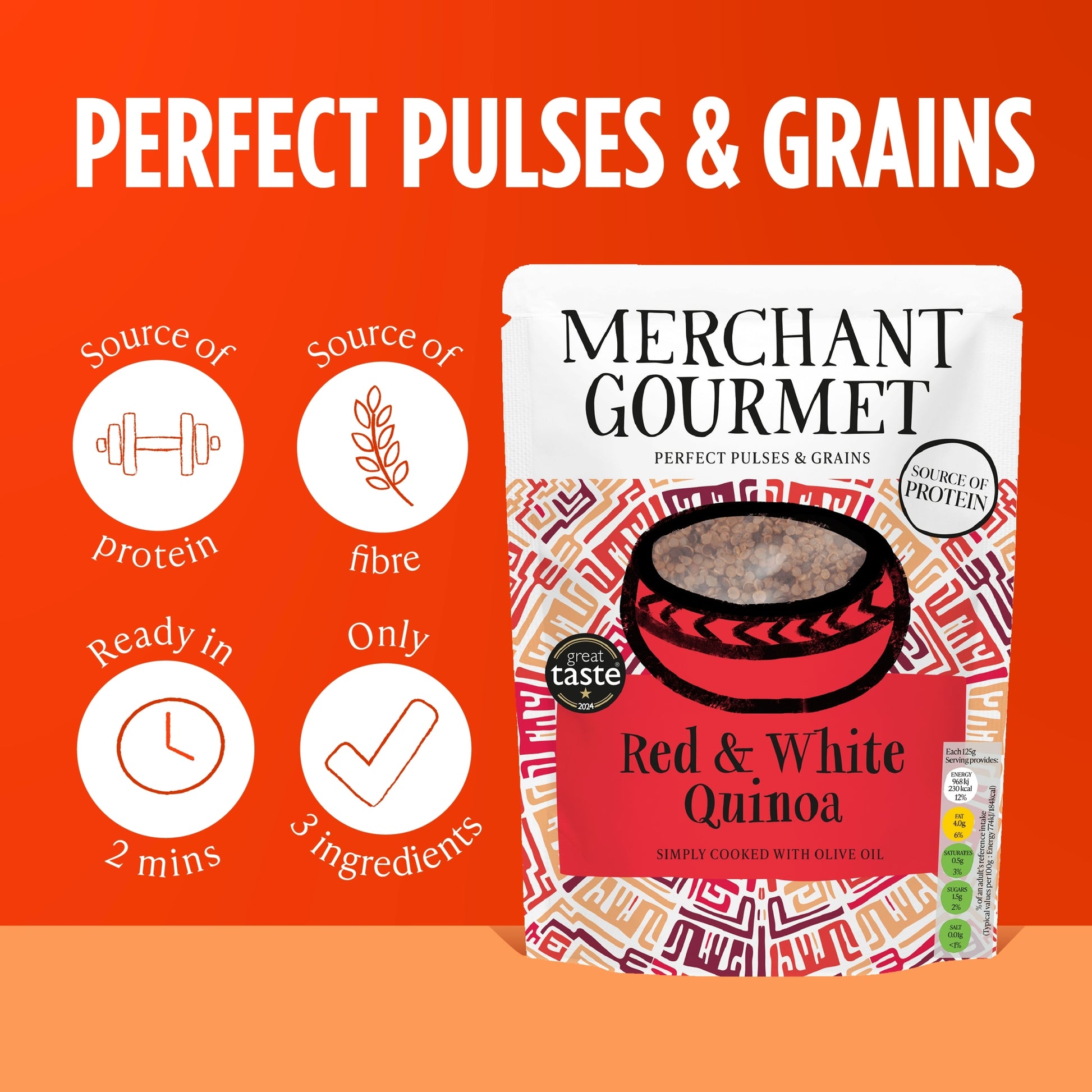 Merchant Gourmet Red & White Quinoa 250G — image 3