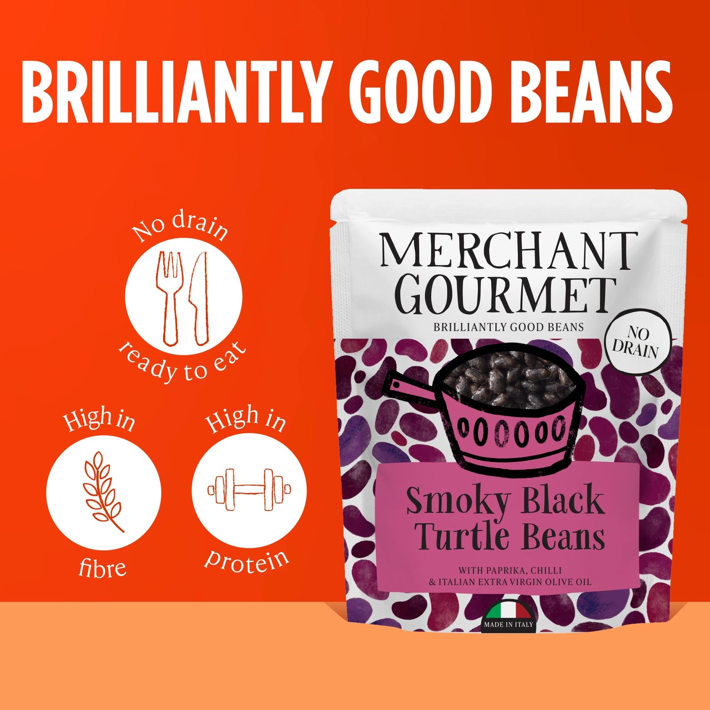 Merchant Gourmet Smoky Black Turtle Beans 240g — image 3
