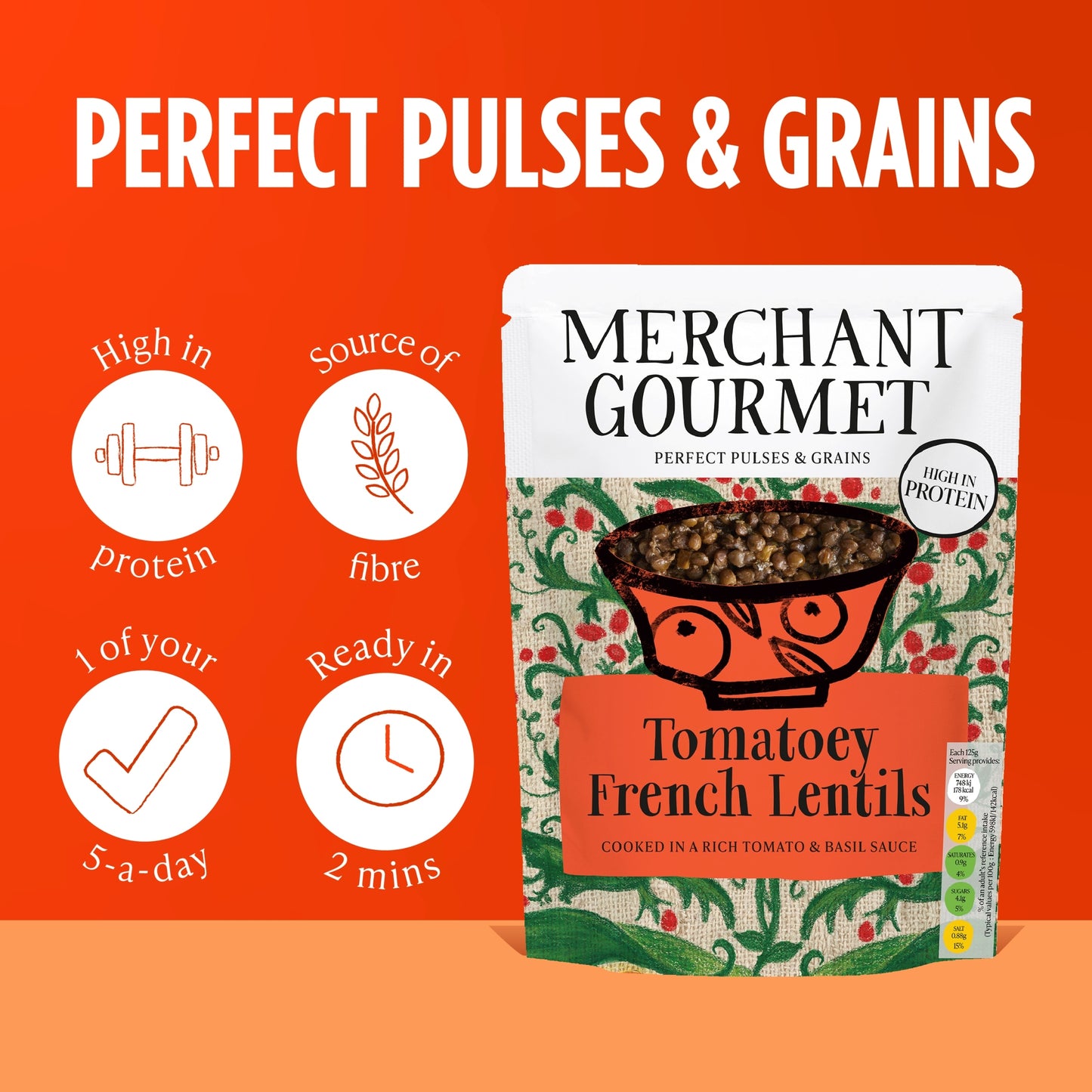 Merchant Gourmet Tomatoey Puy & Green Lentils 250G — image 3