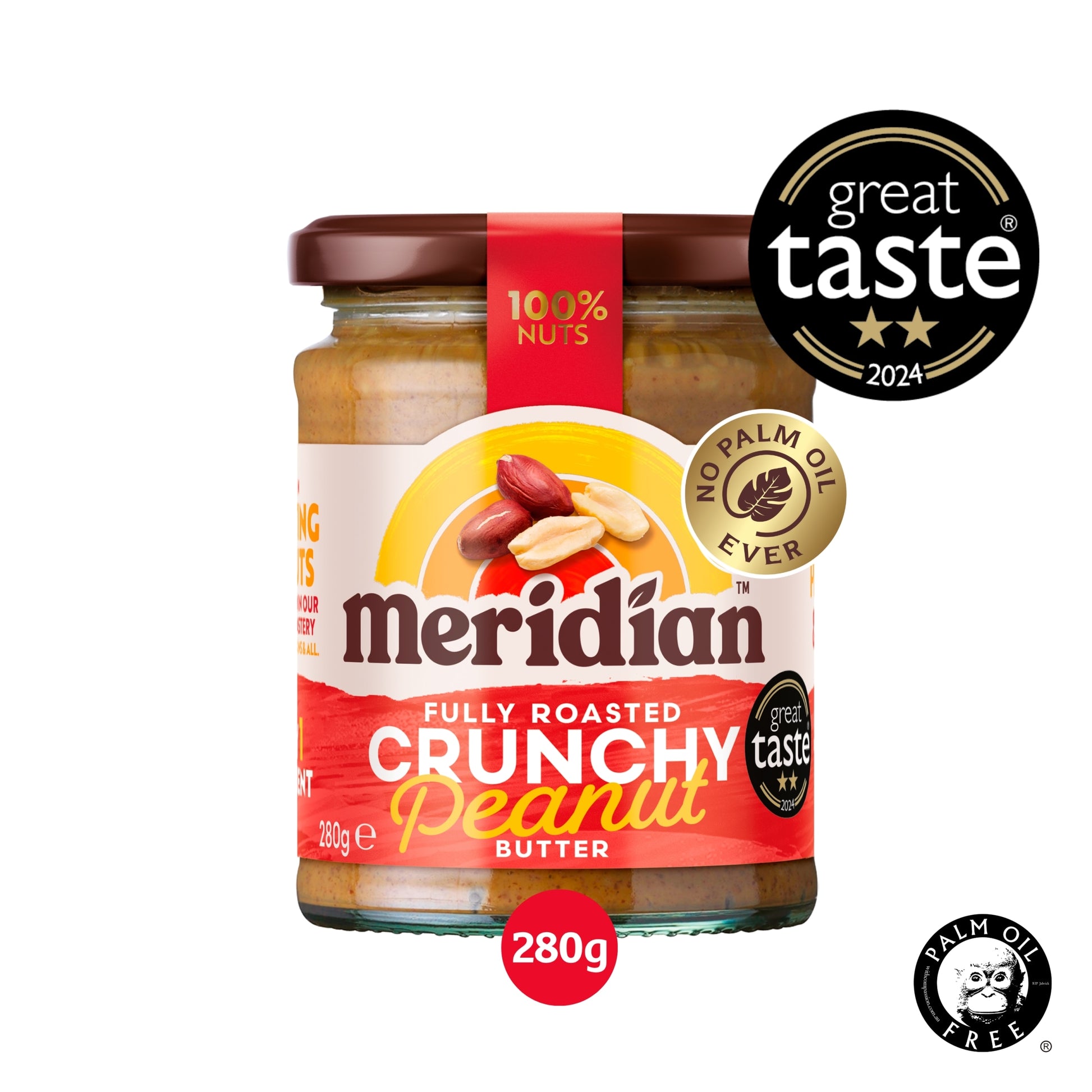 Meridian Peanut Butter Crunchy 100% Nuts 280G — image 2