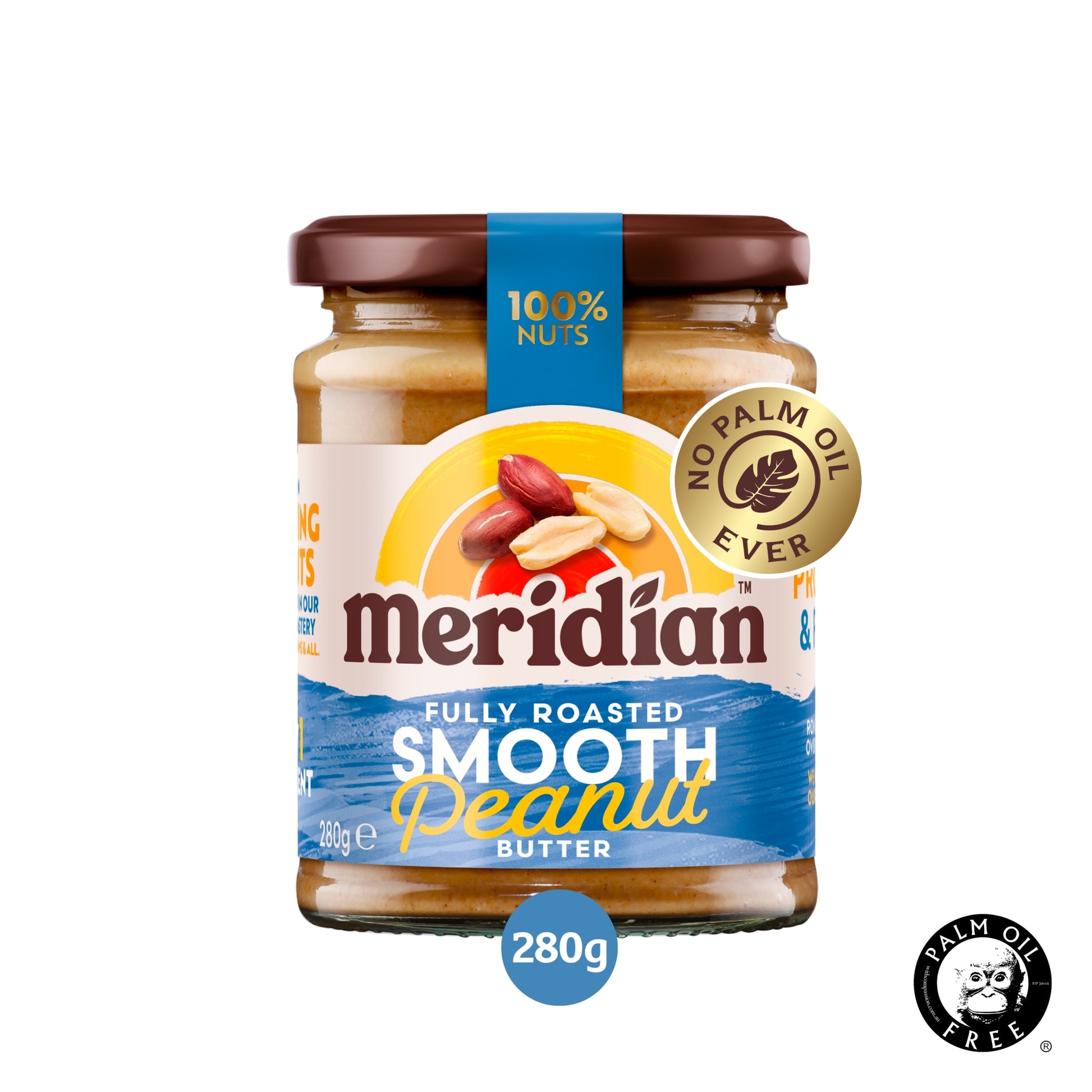Meridian Smooth Peanut Butter 100% Nuts 280g — image 2