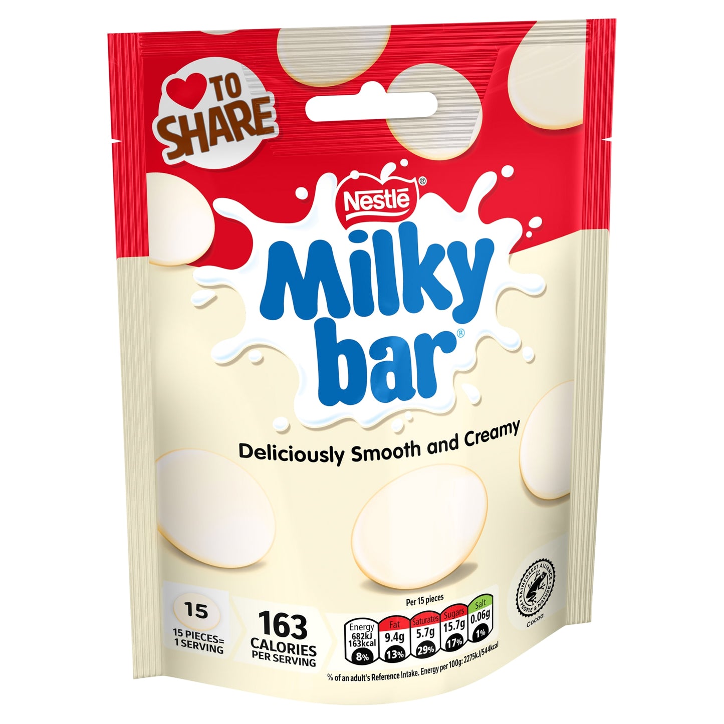 Milkybar White Chocolate Giant Buttons Sharing Bag 94g — image 2