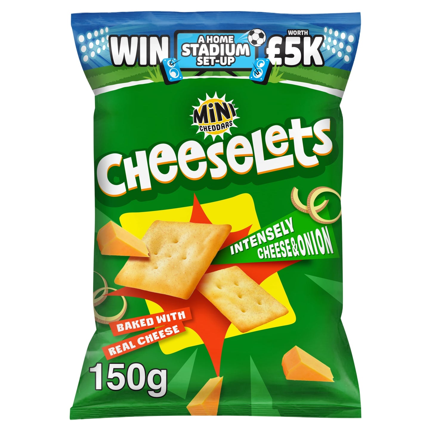 Mini Cheddars Cheeselets Cheese & Onion Baked Snacks 150g — image 1