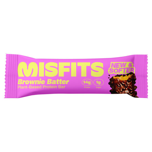 Misfits Plant-Based Protein Bar - Brownie Batter 50g — image 1