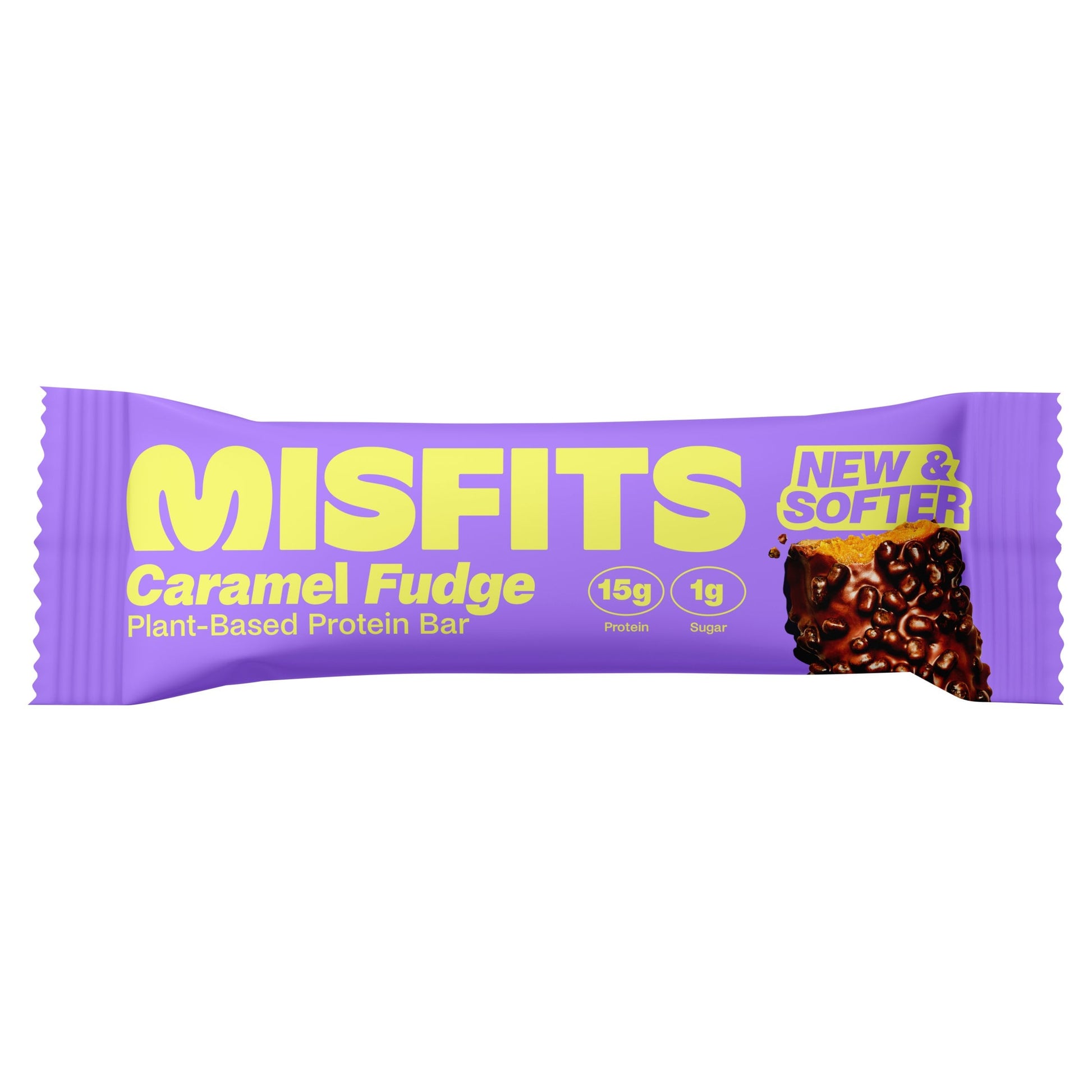Misfits Plant-Based Protein Bar - Caramel Fudge 50g — image 1