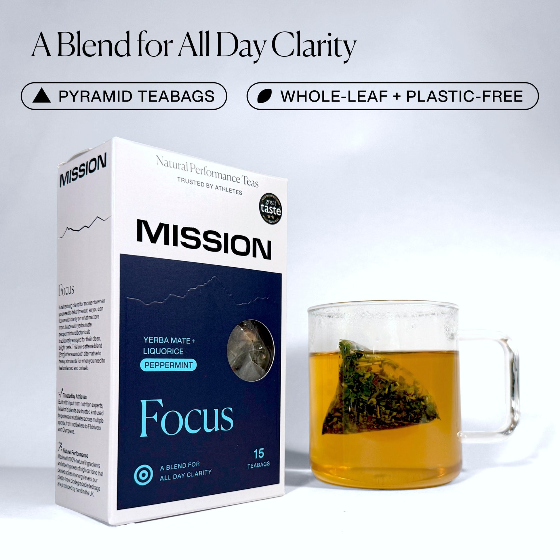 MISSION Focus Yerba Mate with Liquorice, Peppermint 15 Tea Bags 30g — image 2