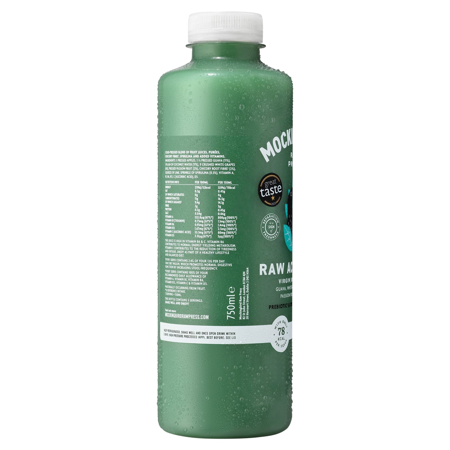 Mockingbird Raw Activate Virgin Juice 750ml — image 2