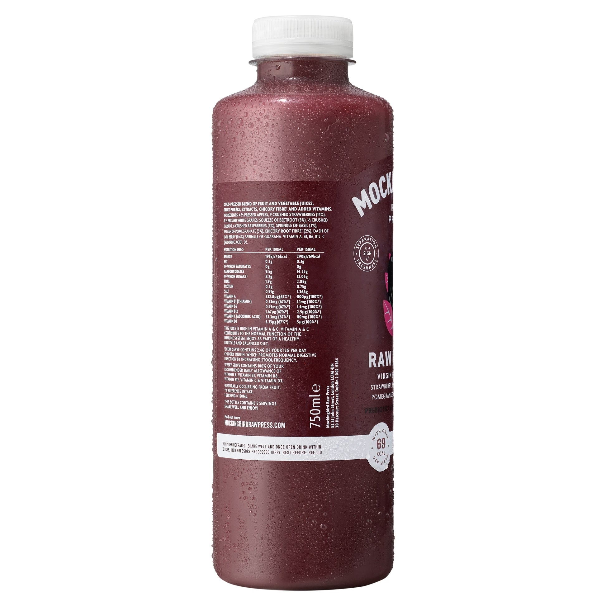 Mockingbird Raw Pump Virgin Juice 750ml — image 2
