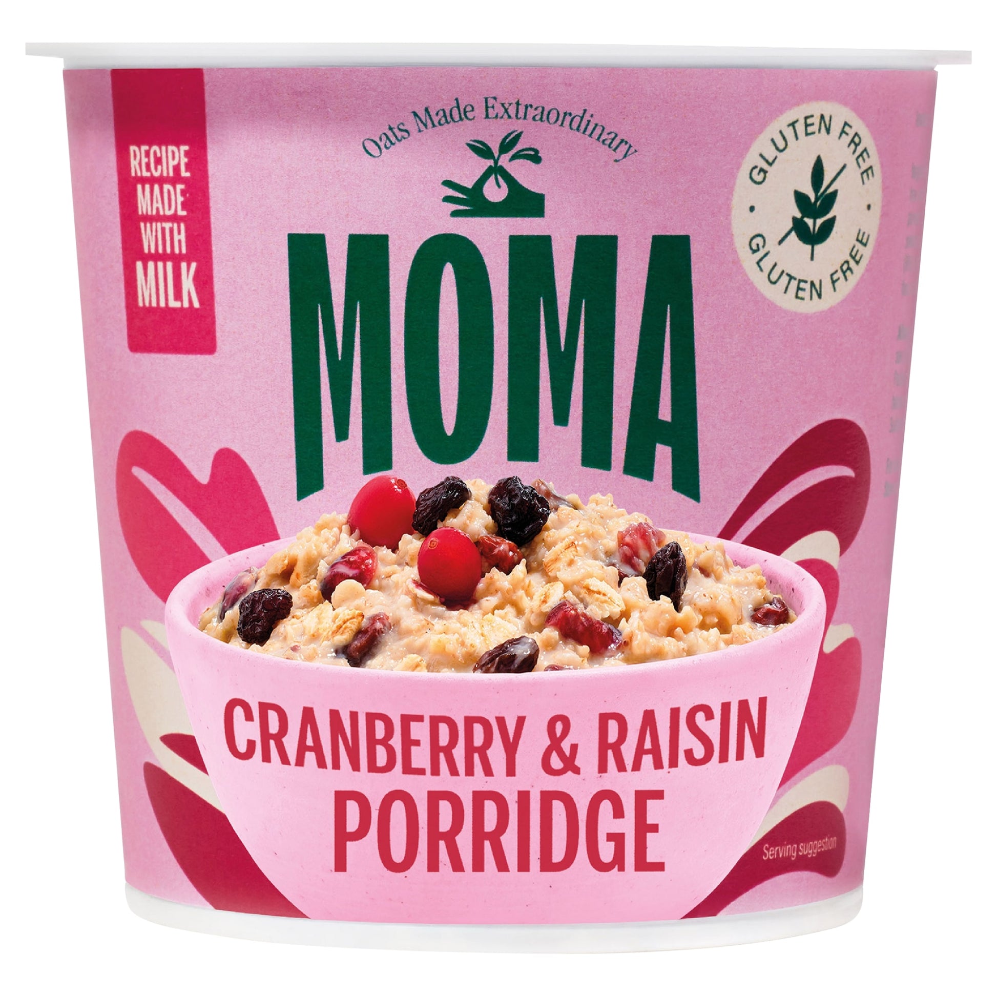 Moma Gluten Free Porridge Pot - Cranberry & Raisin 70g — image 1