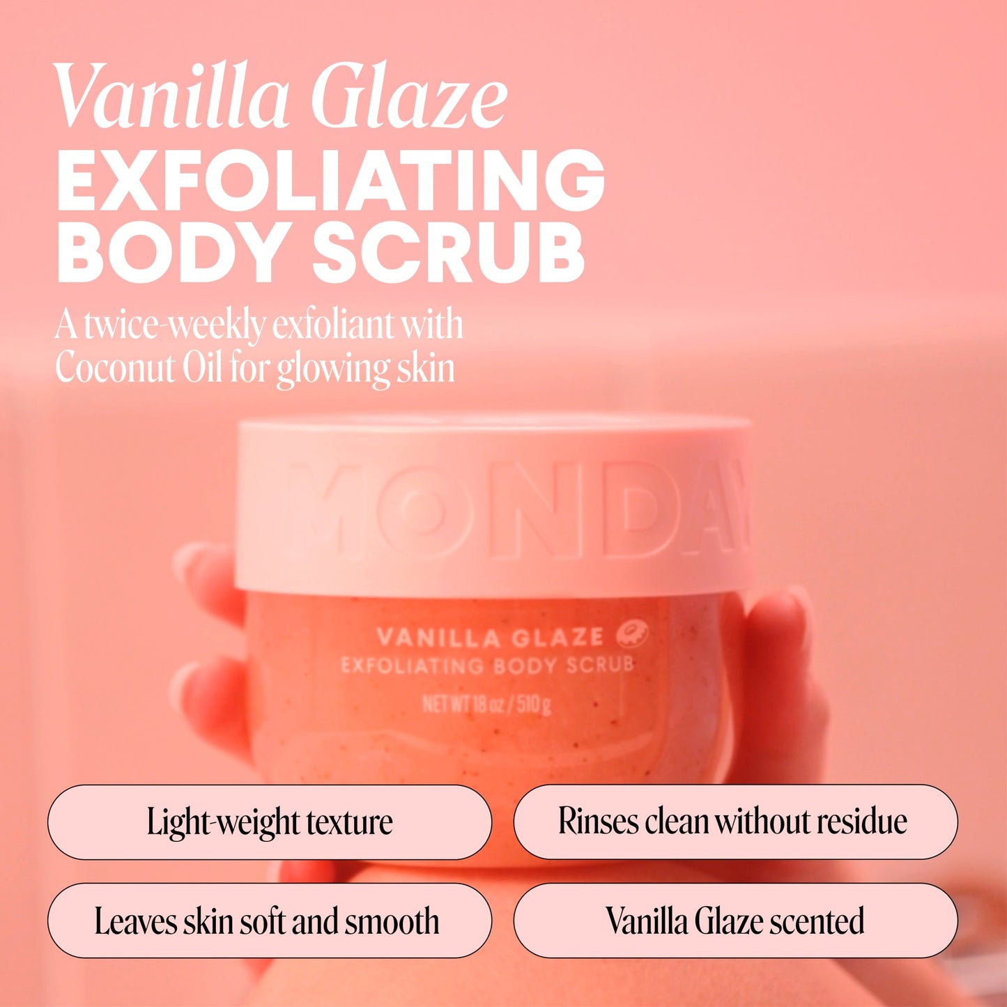 MONDAY HAIRCARE BODY SCRUB VANILLA GLAZE 510G — image 3