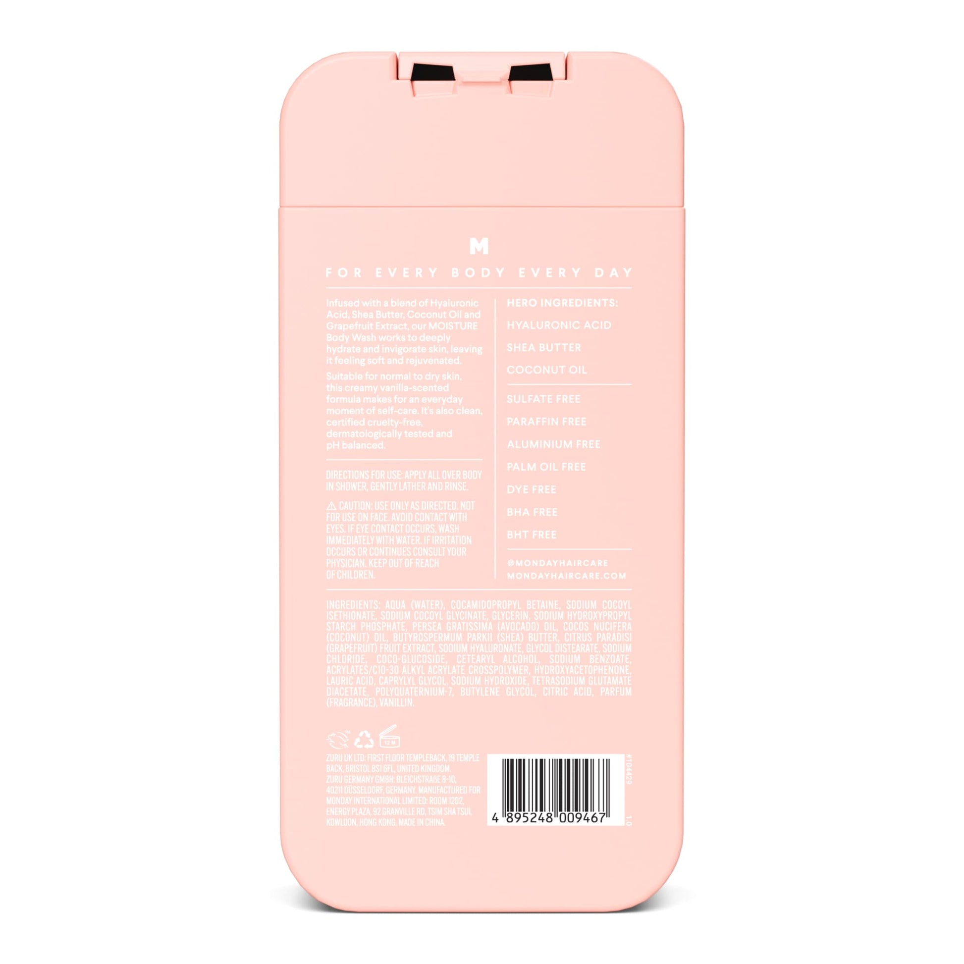 MONDAY HAIRCARE BODY WASH MOISTURE & VANILLA GLAZE 500 ML — image 2