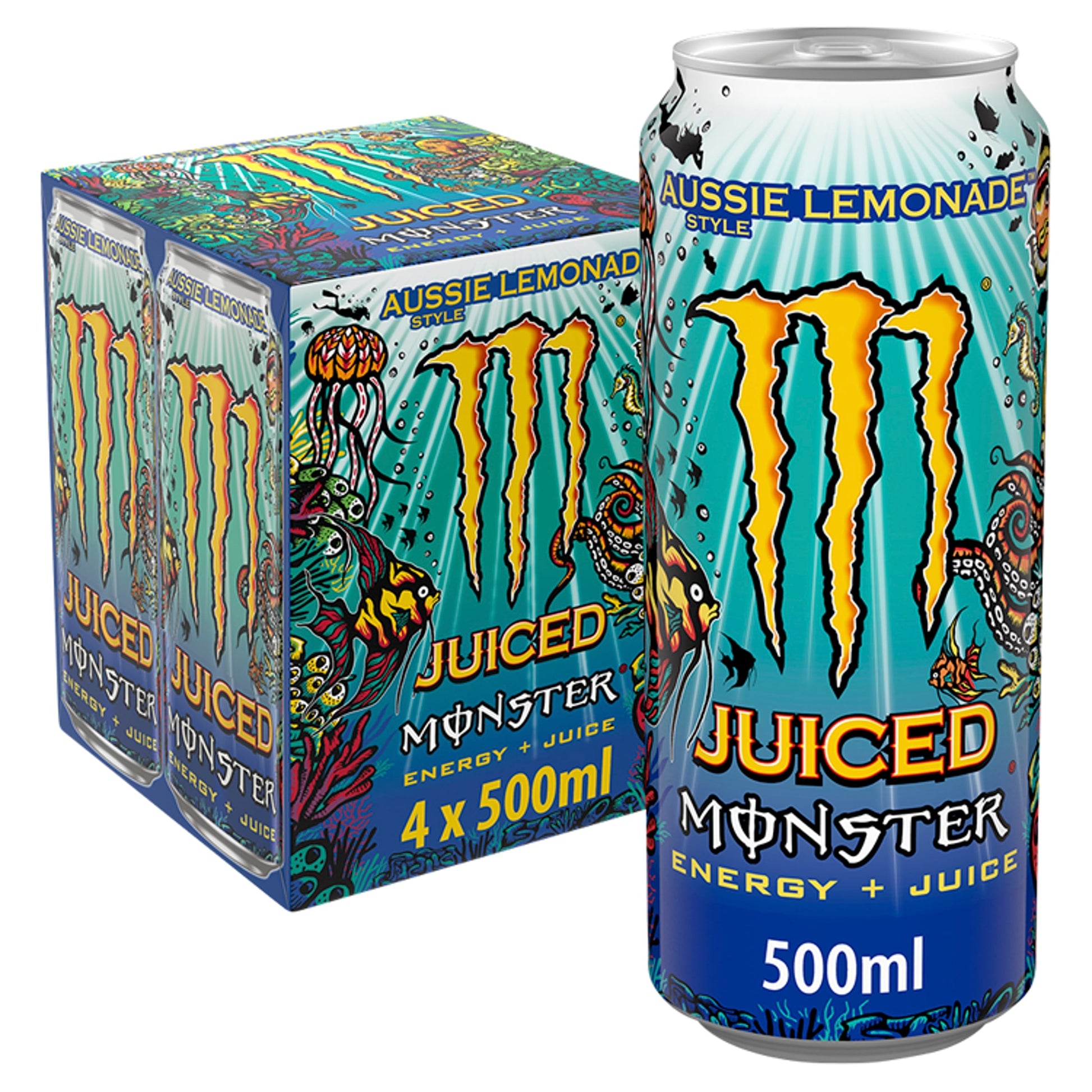 Monster Juiced Aussie Style Lemonade 4X500ml — image 1