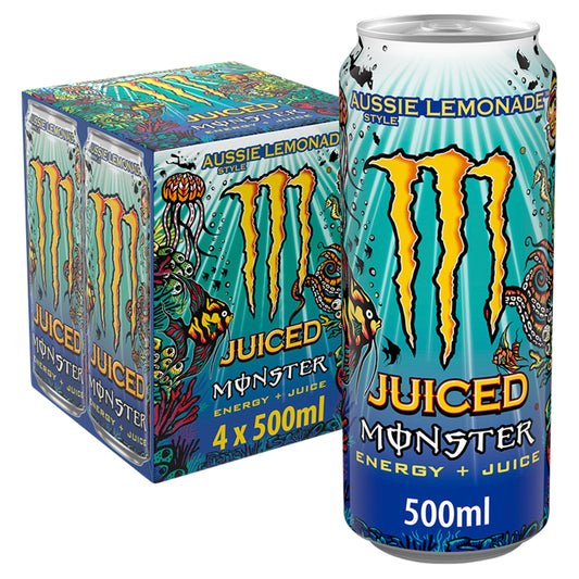 Monster Juiced Aussie Style Lemonade 4X500ml — image 1
