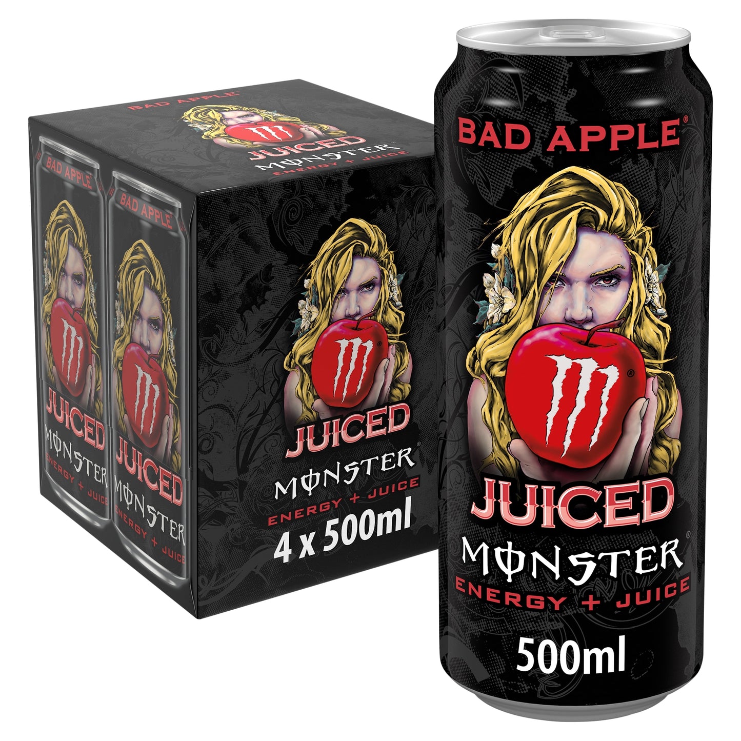 Monster Juiced Energy Drink - Bad Apple 4 x 500ml — image 1