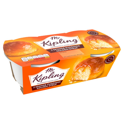 Mr Kipling Golden Syrup Sponge Pudding Cake Dessert 2x95g — image 2