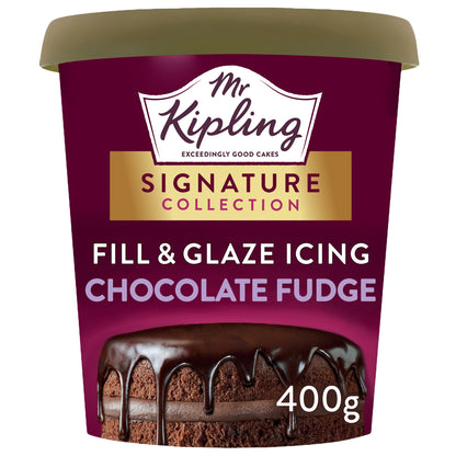Mr Kipling Signature Baking Chocolate Fudge Fill & Glaze Cake Icing 400g — image 1