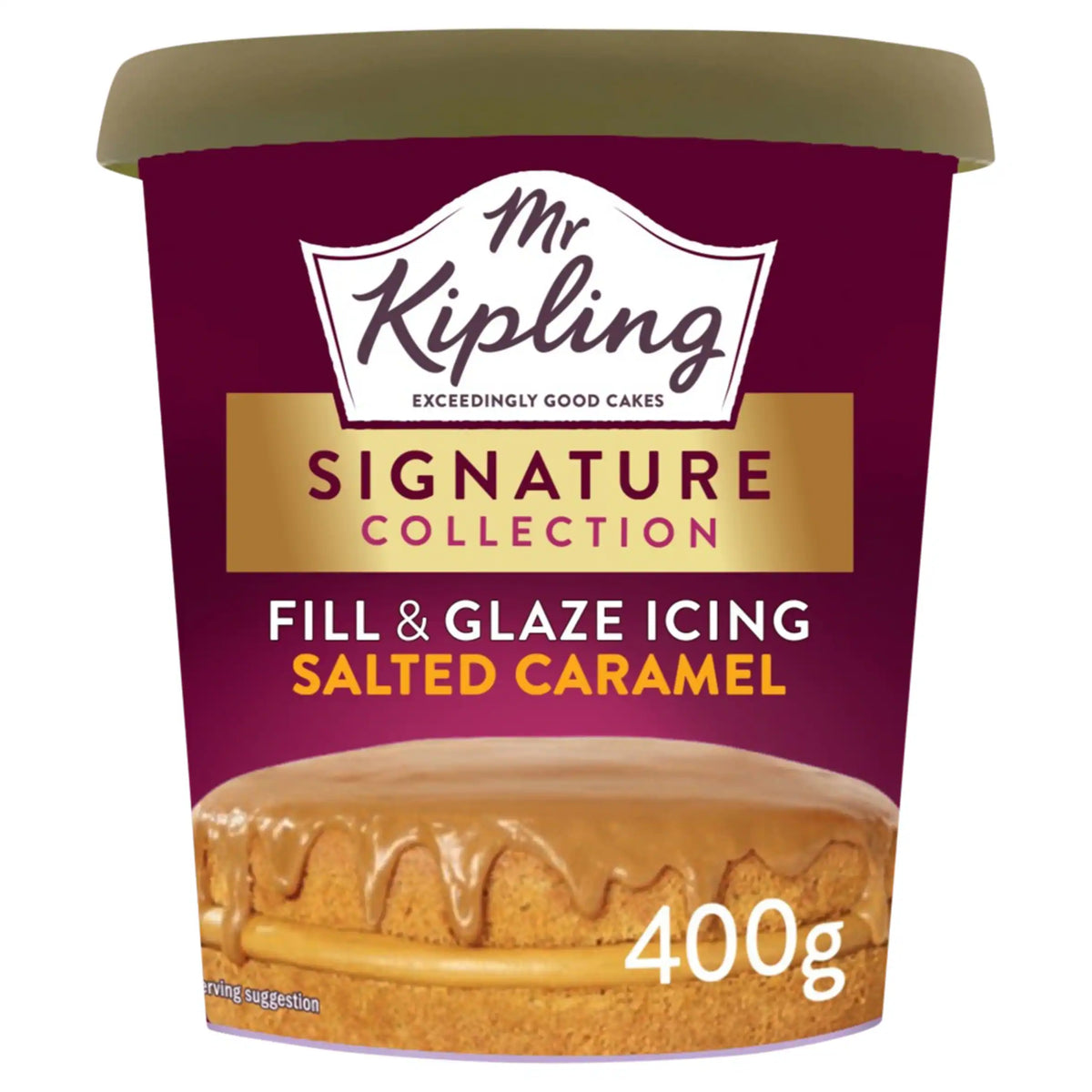 Mr Kipling Signature Baking Salted Caramel Fill & Glaze Cake Icing 400g — image 1