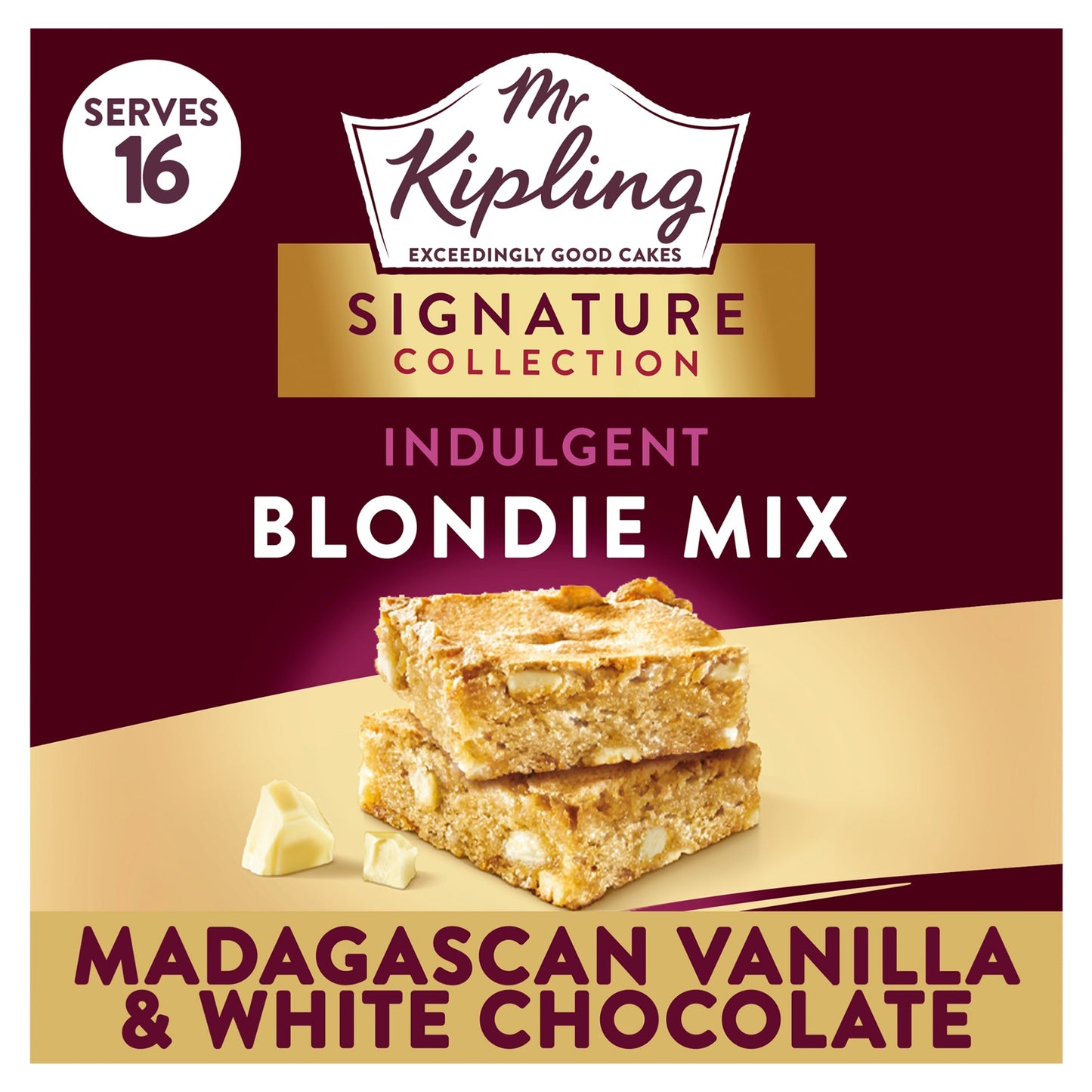 Mr Kipling Signature Baking Vanilla & White Chocolate Blondie Cake Mix 368g — image 1