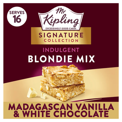 Mr Kipling Signature Baking Vanilla & White Chocolate Blondie Cake Mix 368g — image 1