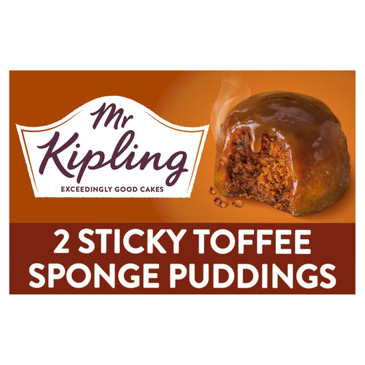 Mr Kipling Sticky Toffee Sponge Pudding Cake Dessert 2x95g — image 1