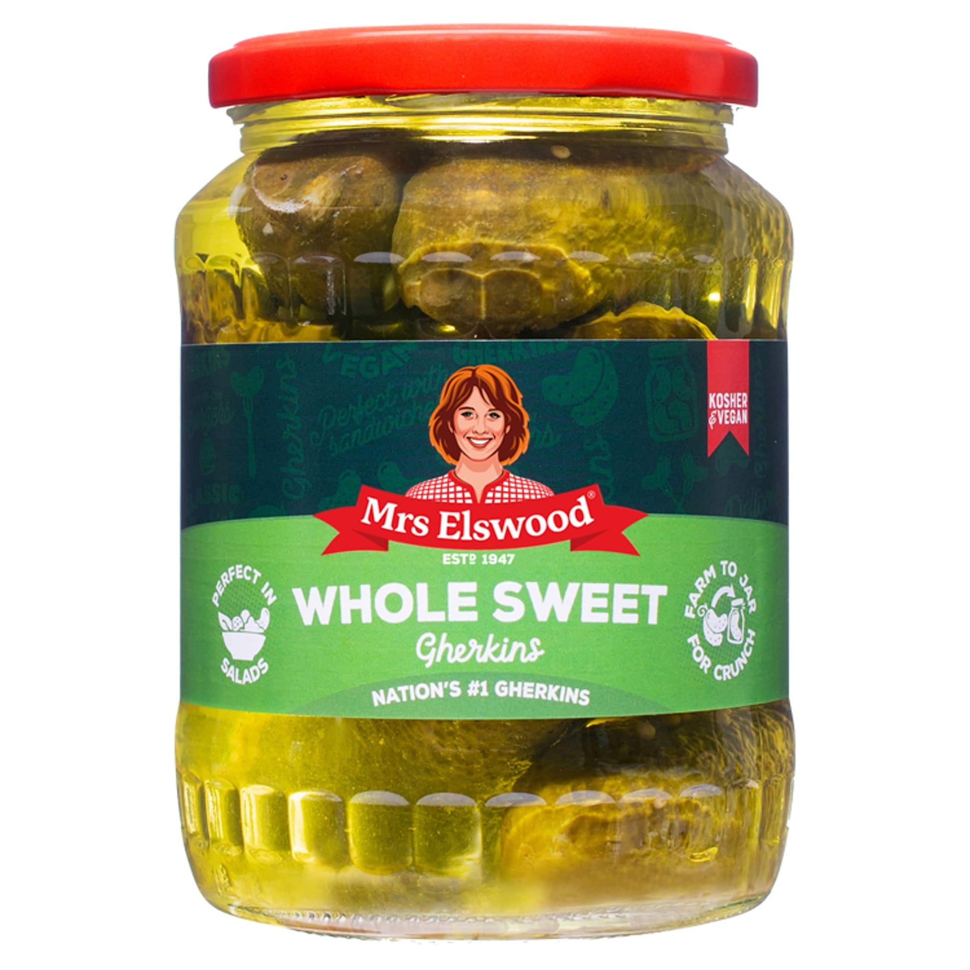 Mrs Elswood Whole Sweet Cucumbers 670G — image 1