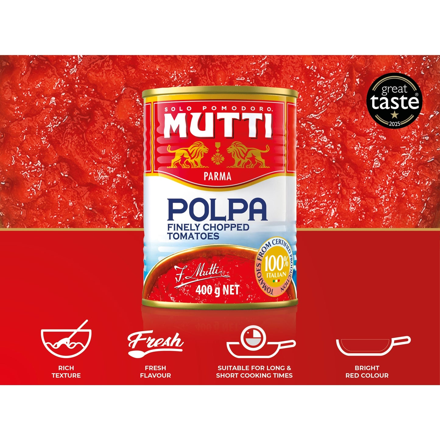 Mutti Finely Chopped Tomatoes 400g — image 2