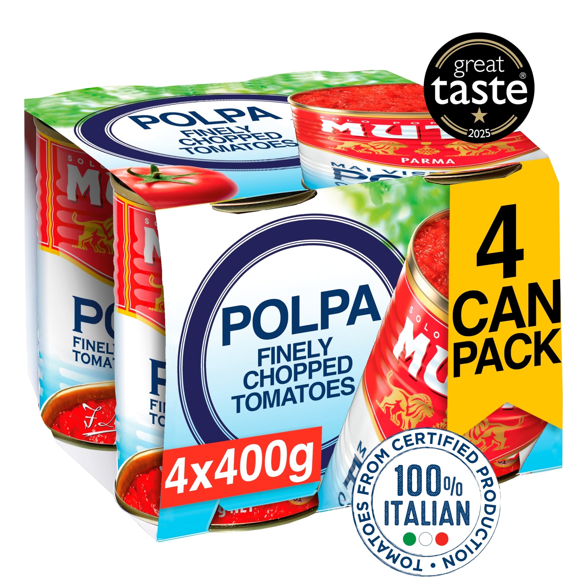 Mutti Finely Chopped Tomatoes 4x400g — image 1