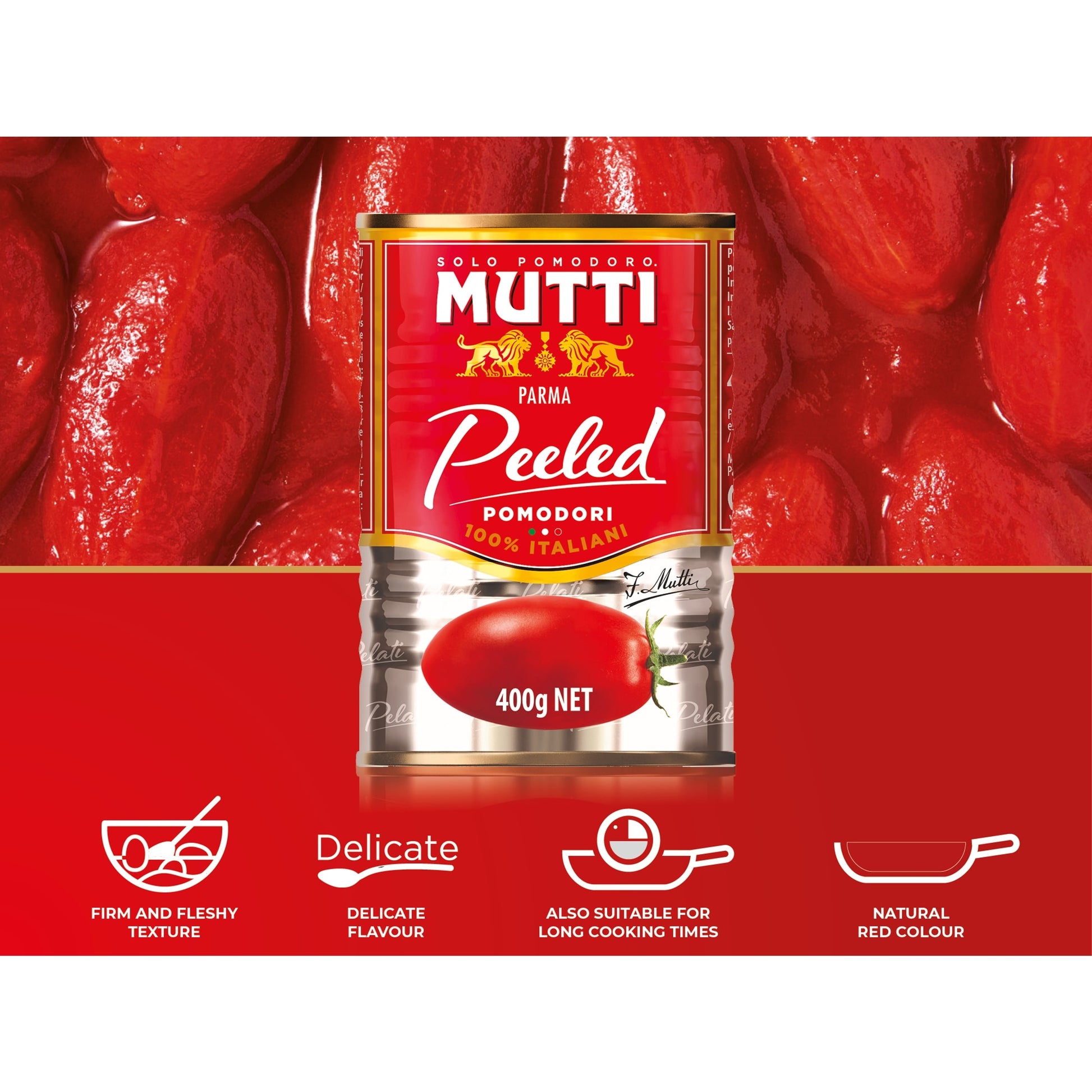 Mutti Peeled Whole Plum Tomatoes 400g — image 2