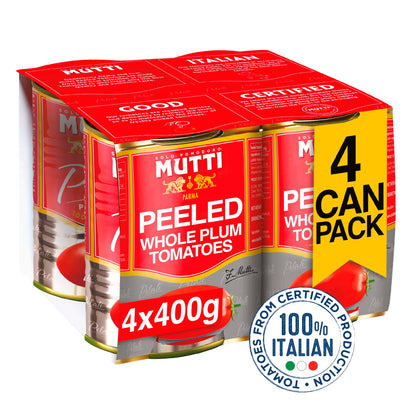 Mutti Peeled Whole Plum Tomatoes 4x400g — image 1