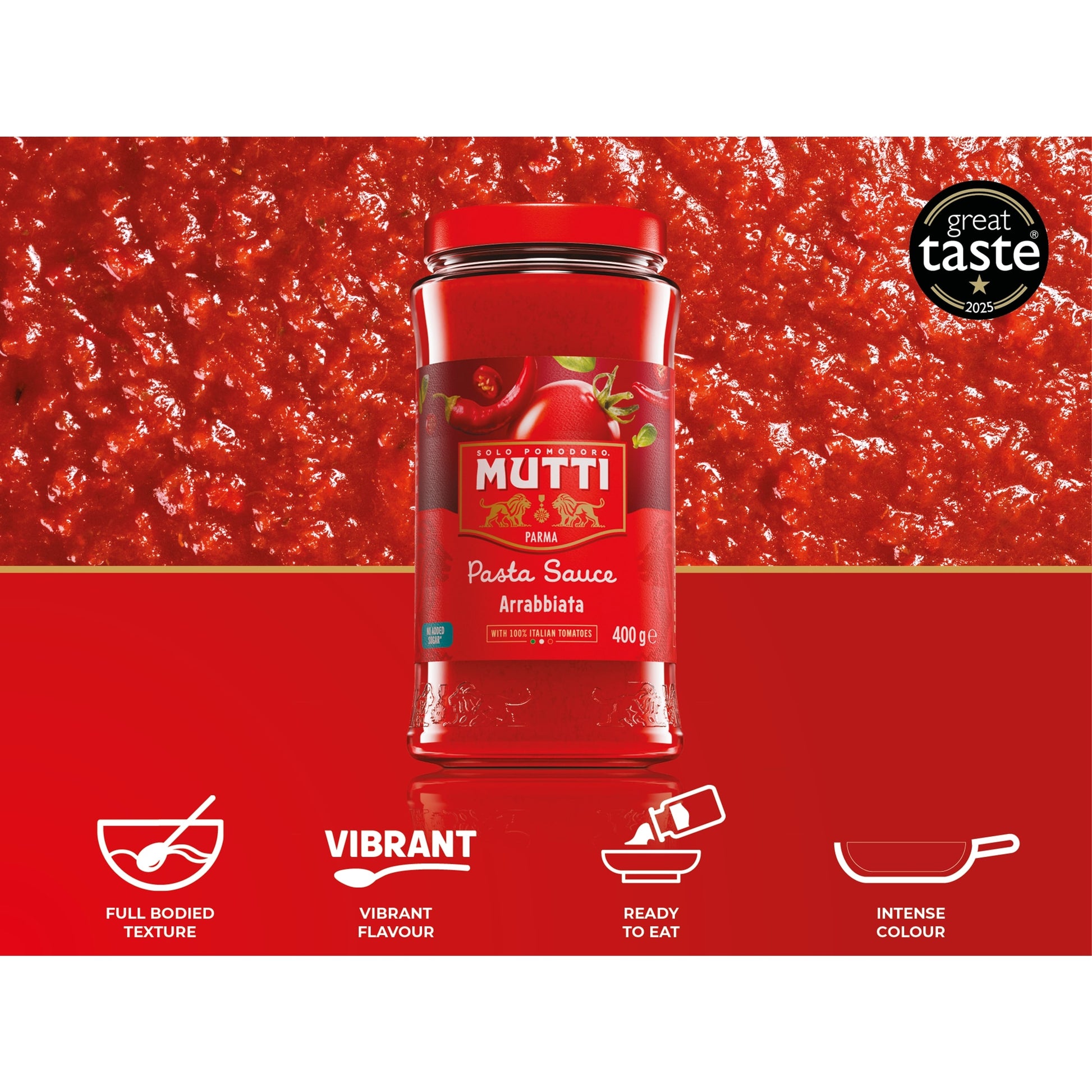 Mutti Tomato Pasta Sauce with Chilli 400g — image 2