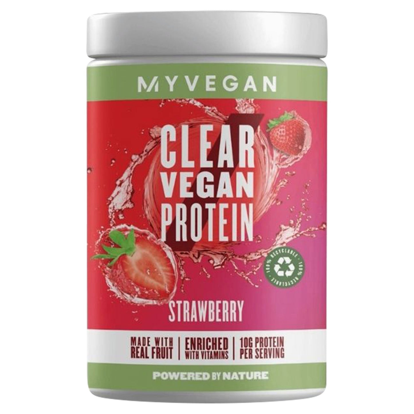 Myvegan Clear Vegan Protein Strawberry 320g — image 1