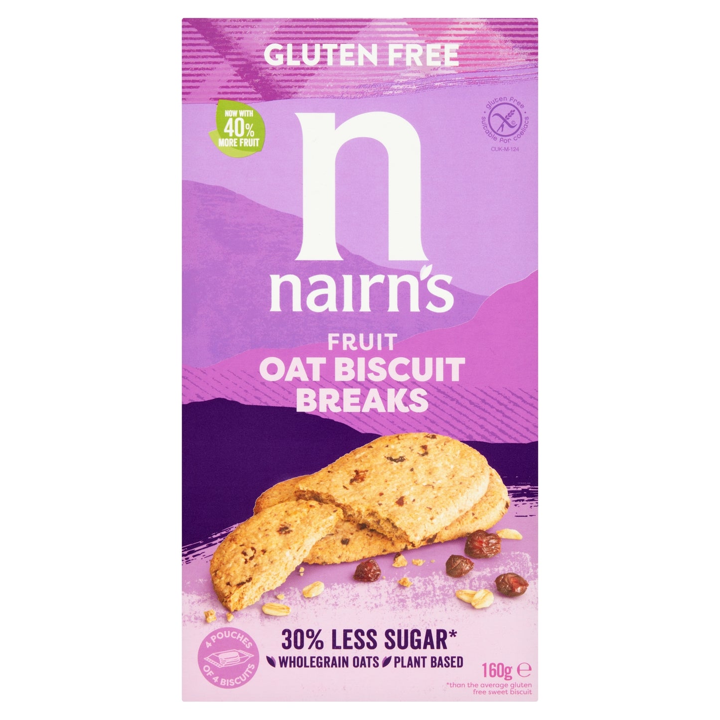 Nairn's Gluten Free Biscuit Breaks - Oats & Fruit 160g — image 1